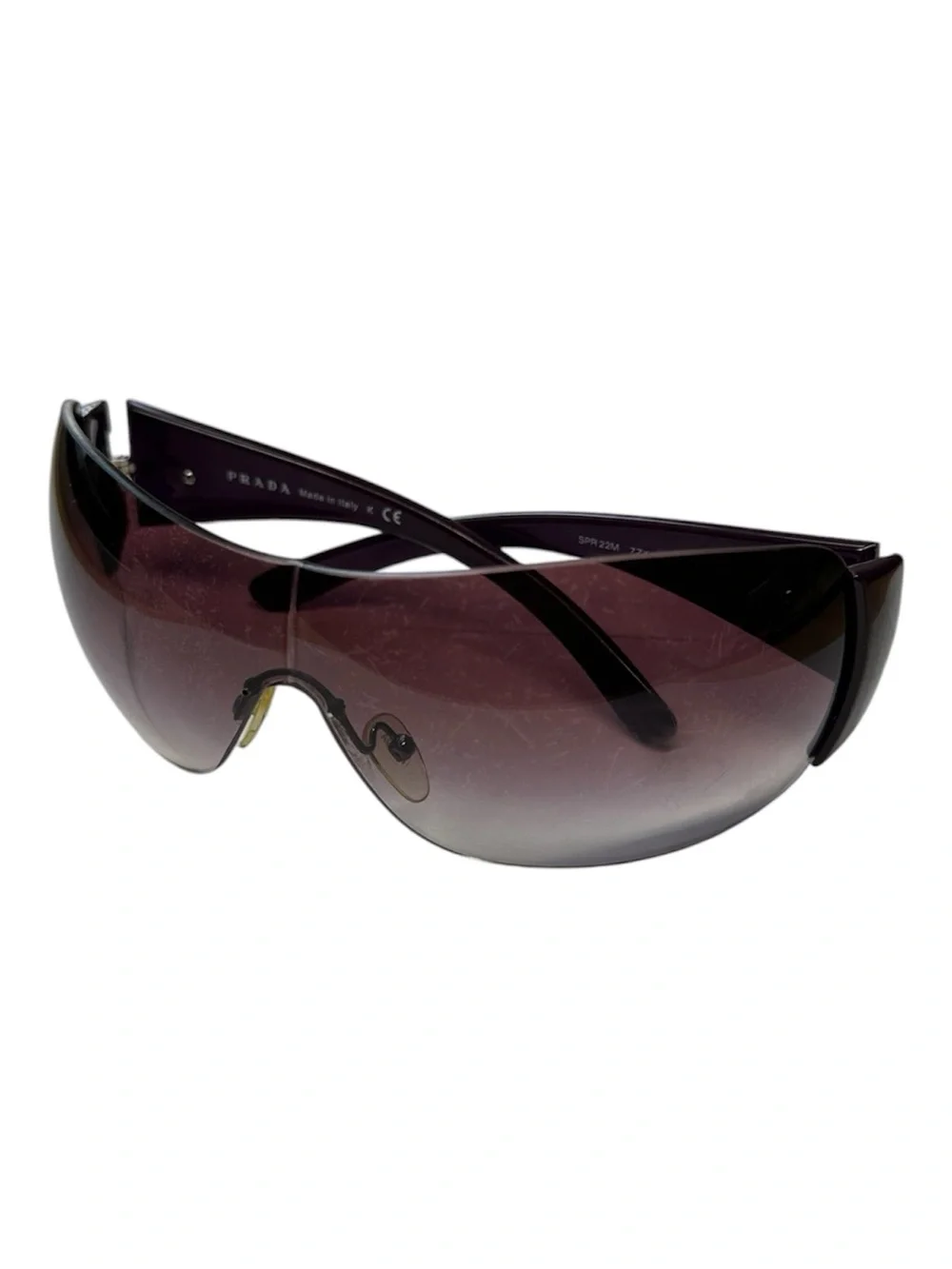 Prada Women’s Rimless Shield Sunglasses - Purple Gradient Lenses (READ)